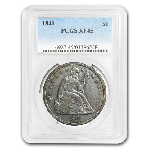 1841 Liberty Seated Dollar XF-45 PCGS - SKU#11229 Cover