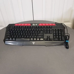 Gamdias Ares Essential Keyboard - Model GKC110 - 18 1/2" - Black w/red con keys - Picture 1 of 3