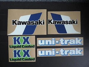 1983 KAWASAKI KX 80 GAS TANK, SWINGARM & SIDE PANEL DECAL KIT VINTAGE MOTOCROSS - Picture 1 of 1
