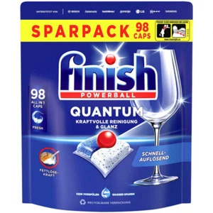 Finish Powerball Quantum 98 All In 1 Caps Spülmaschinentabs 98 Stück - Bild 1 von 1