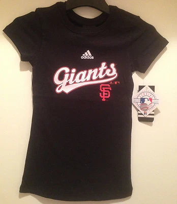 Camiseta para niñas de los Gigantes de San Francisco - Tim Lincecum nombre y número 55 impresa por Adidas Foto 1 de 4