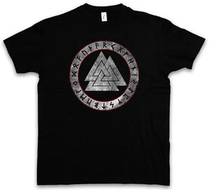 VALKNUT RUNEN T-SHIRT Heidentum Newpaganism Odin Thor Mjölnir Loki Midgard Wikinger - Bild 1 von 2