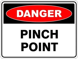 PINCH POINT - SELF ADHESIVE STICKER / DECAL / SIGN | HEALTH & SAFETY - Picture 1 of 7
