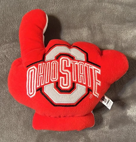 Ohio State Buckeye Go Bucks 1 Finger Glove Soft Pillow Fan Hand Sport Team OSU Cover