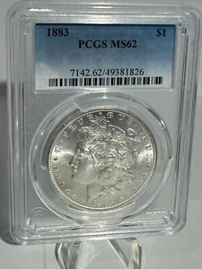 1883 Morgan Dollar Graded MS62 by PCGS, VAM-1B? Pitted Liberty Head; Die Cracks - Picture 1 of 11