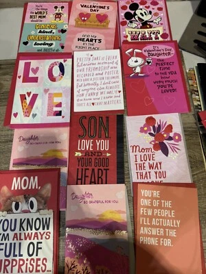 Lot Of  12NEW Hallmark Valentines Day Greeting Card. Pop Out, Musical, Etc HTF - Image 1 of 4