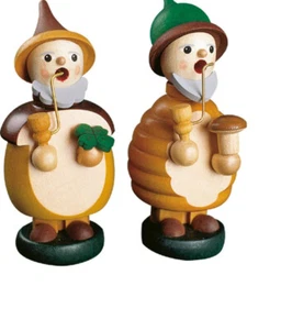 Räuchermann Rauchermann Waldwichtel mit Pilz Erzgebirge 10 cm Richard Glässer - Bild 1 von 3