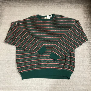 Gap Sweater Mens Extra Large Green Red Holiday Crew Neck Fair Isle Casual Adult - Picture 1 of 10