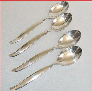 QTY++ 4 TEASPOONS FLAIR ROGERS 1847 SILVERPLATE - Picture 1 of 1
