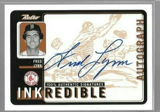 1999 Upper Deck Inkredible Retro Autograph Fred Lynn #FL Red Sox - Image 1 of 1
