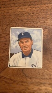 1950 Bowman Baseball Card Bill Salkeld Catcher Chicago White Sox