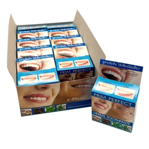 Pack of 12 pcs x 25g Herbal Toothpaste Removes tea coffee stains Prim Perfect H - Picture 1 of 9