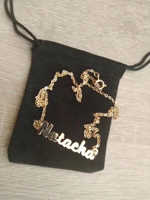 Collier Ras Le Cou Prénom Voir Liste Doré Or Fin - Photo 1/4