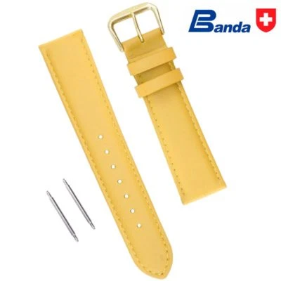 Banda Premium Grade Smooth Calfskin Fine Leather Watch Band (Sizes 12 - 20mm) - Image 1 of 2