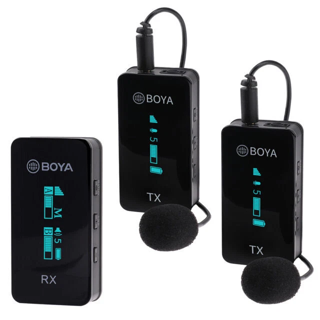 BOYA BY-XM6-S2 2.4GHz Ultracompact Wireless Microphone System - Black