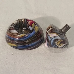 ANDY DAVIS, Glaskunst Kreisel & Sockel, Megans Run (?), #339S - Bild 1 von 9