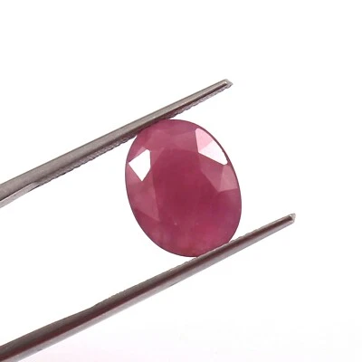 AAA Quality Natural Certified Mozambique Ruby Oval Loose Gemstone Cut 7.75 Ct - Image 1 of 4