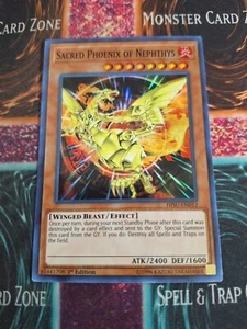 Yu-Gi-Oh! Sacred Phoenix of Nephthys HISU-EN012 Super Rare 1st Edition NM a1/ - Picture 1 of 4