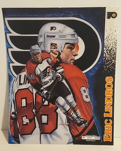 PHILADELPHIA FLYERS NHL HOCKEY TEAM ERIC LINDROS SPIELER FOTOKARTE 1993-1994 - Bild 1 von 2