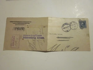 US COVER 11/20/1915 RETURNED ENVELOPE FROM DENMARK SENT W/SCOTT 378 FRONT ONLY - Picture 1 of 4