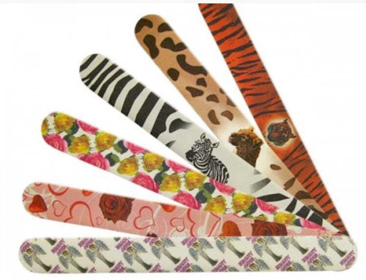 EUBECOS 50 St. !! PREMIUM Designfeilen Feilen mit Druckmotiv Kundengeschenk Nagelfeilen