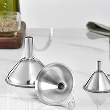 3 imbuti in alluminio imbuto riempimento bottiglie profumi contenitori cucina