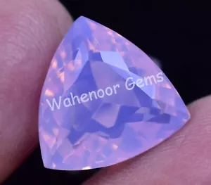 Natural Pink Opal 11.15 Ct Trillion Certified Unheated Welo Australian Gemstone - Picture 1 of 6