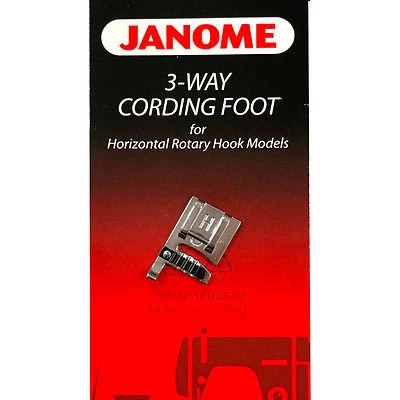 3-Way Cording Foot For #200345006 Janome Horizontal Rotary Hook Models - Image 1 of 2