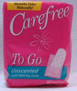 Pantiliners Carefree To Go sin perfume con bicarbonato de sodio de colección 1997 - Imagen 1 de 4