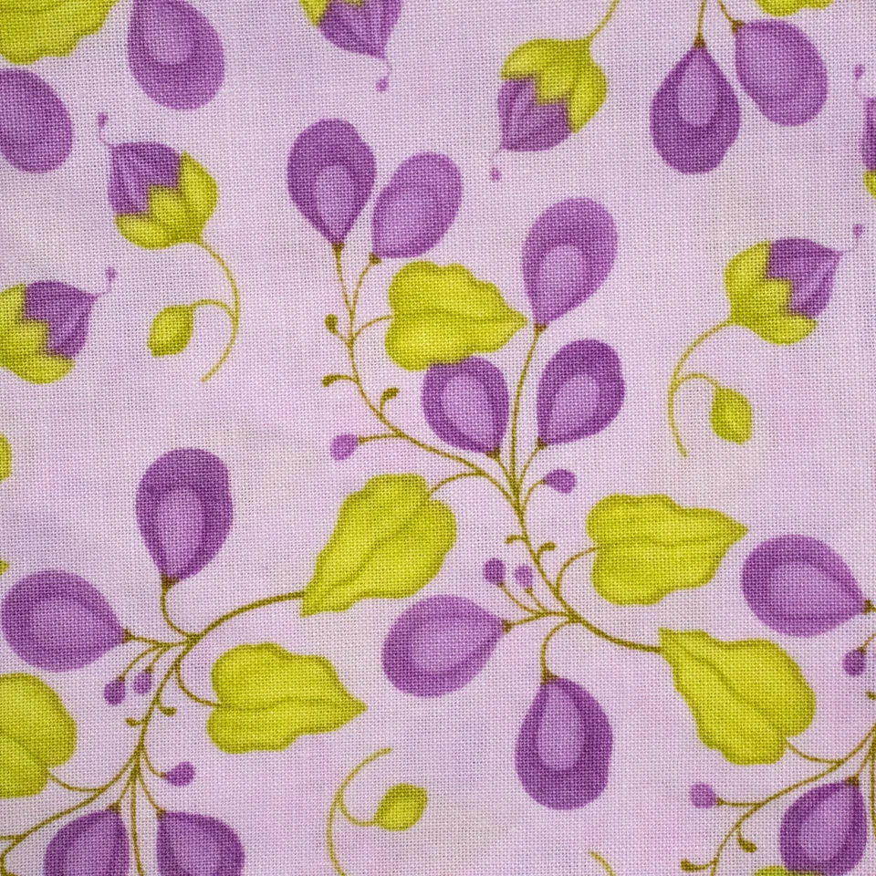 Eden Lila Tueller Moda Fat Quarter 22x17 Quilting Fabric Purple Floral - Image 1 of 3