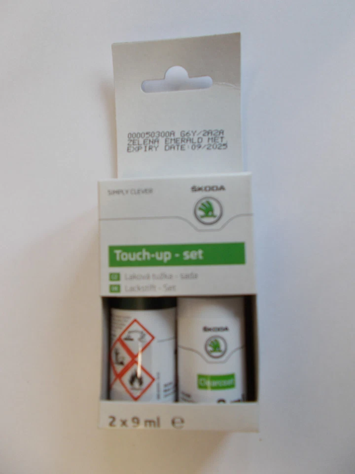 Original Skoda Lackstiftset Lackstift Set Emerald Grün metallic G6Y 2A2A - Bild 1 von 1
