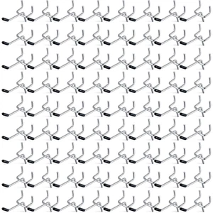 100 Pcs Pegboard Hooks Peg Board Hooks Stainless Steel Pegboard Display Hooks Ha - Picture 1 of 7