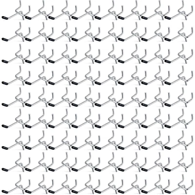 100 Pcs Pegboard Hooks Peg Board Hooks Stainless Steel Pegboard Display Hooks Ha - Image 1 of 4
