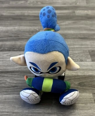 "Muñeco de juguete de peluche Splatoon Inkling Blue Boy Sanei 2016 Nintendo" Foto 1 de 4