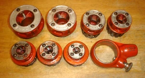 Rigid 111-R 8-Pc. Manual Pipe Threader Set 7-Dies & Ratchet Head 1/8" to 1-1/4" - Picture 1 of 14