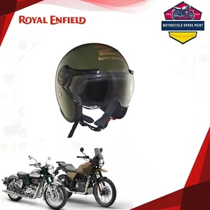 Genuine Royal Enfield ISI Certified Open Face Riding MLG Motorcycling Helmet - Picture 1 of 24