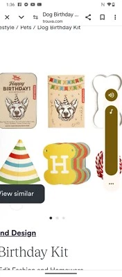 Kobe Happy Birthday Dog Birthday Kit by Kikkerland Sealed  - Image 1 of 4