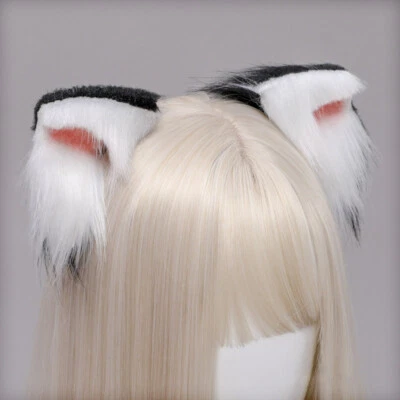 Women Cute Furry Cat Ears Headband Lolita Girl Anime Cosplay Fox Ears Headwear - Image 1 of 4