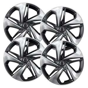 Set of (4) 16" Silver/Charcoal Hubcap Replacements for Honda Civic 2019-2021 - Picture 1 of 7
