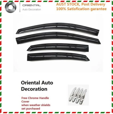 Weather shields Weathershields + chrome handle cover for CX9 2007-2016 - image 1 of 3