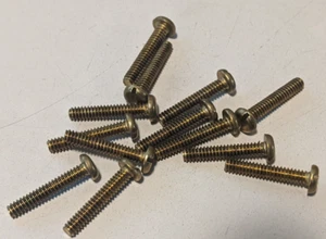 #4-40 X 5/8" BRASS SLOTTED PAN HEAD MACHINE SCREW 50 EACH - Picture 1 of 1