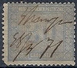 1872 GERMANIA USATO REICH IMPERO ALTI VALORI 30 G - DE001 - Picture 1 of 1