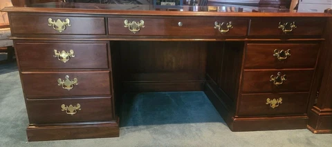 Statton Trutype Americana Solid Cherry Executive Desk Made in Maryland Cover