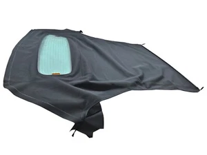 Fits: Ford Mustang 05-14 Soft Top & Defroster glass window Haartz Black CANVAS - Picture 1 of 4