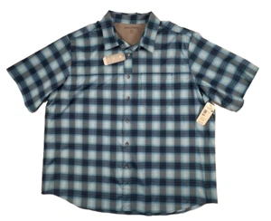 Great Northwest UPF Performance Shirt Mens 2XL Blue Plaid Activewear Casual New - Picture 1 of 6