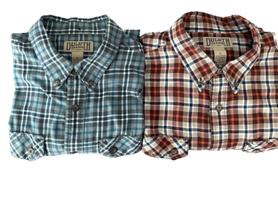 Duluth Trading Co. Men's Flannel Shirts Size XL Plaid Heavy Long Sleeve Lot of 2 - Image 1 of 4