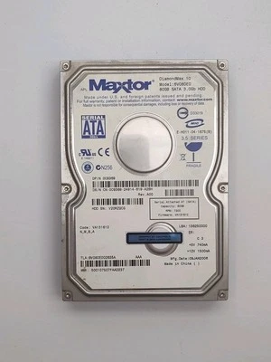 Maxtor DiamondMax 10 6V080E0 6V080E002635A 3.5" 7200RPM 80GB SATA HD Hard Drive - Image 1 of 2