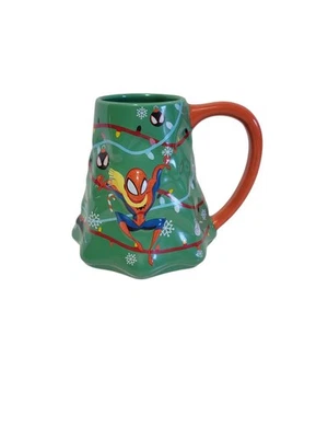 New Disney Marvel SpiderMan Christmas  Holiday Ceramic 15 oz Coffee Mug - Image 1 of 4