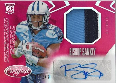 2014 Certified Red #207 Bishop Sankey Auto Jersey /249 - FB - Image 1 of 2