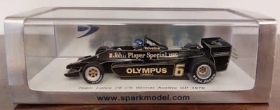 Spark 1:43 Lotus 79 n°6 Winner Austria GP 1978 Ronnie Peterson Decal JPS S1849 - Immagine 1 di 4